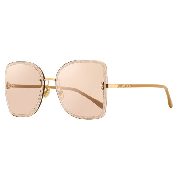 Jimmy Choo Square Leti Sunglasses FIB2S Nude/Gold 62mm - Picture 1 of 2